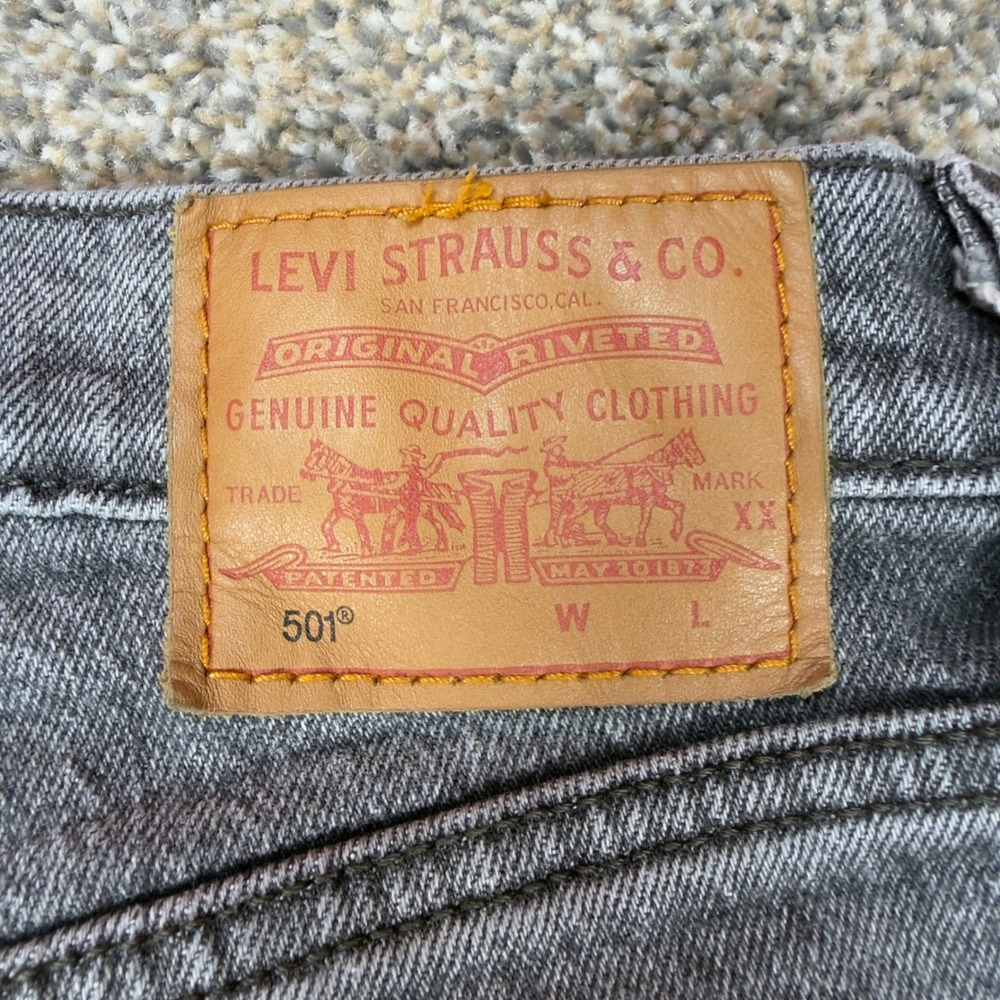 Levis Premium 501 Original Gray Straight Leg High Rise Button Fly Jeans Womens‎ - Picture 3 of 12
